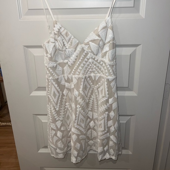 NWT White Sequin Superdown Dress - Picture 2 of 9